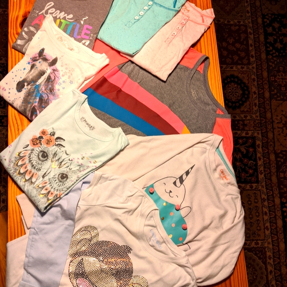 Bundle of 8 Long Sleeve Shirts size 10-12